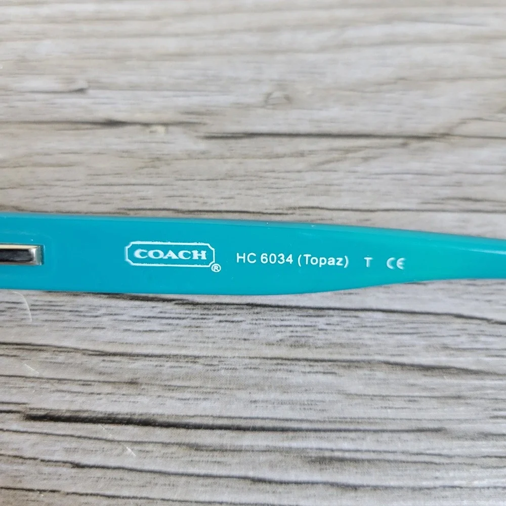 Coach Eyeglass Frames HC 6034 Topaz 5099 Turquoise Cat Eye Womens 50-17-135